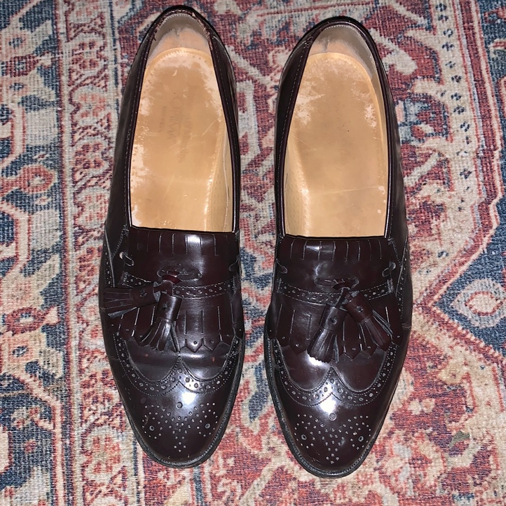 Johnston Murphy Optima men’s wingtips, size 11, cordovan